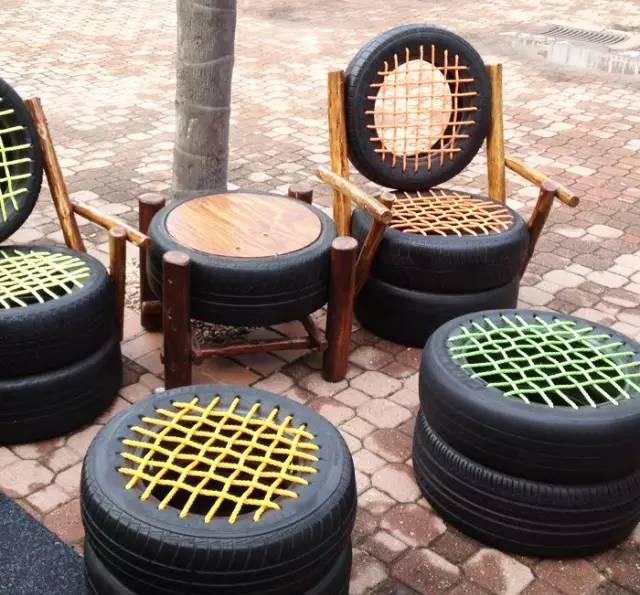 幼儿园轮胎环创布置,太美了!