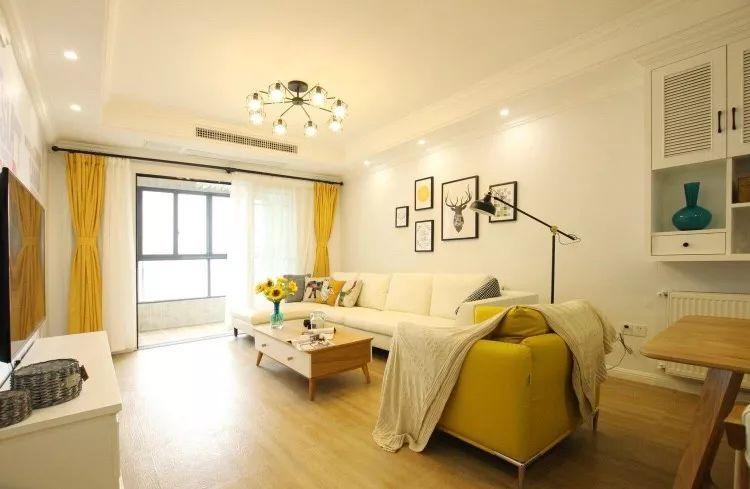 暖色调的北欧风,杭州的75平小户型二居室,太美了