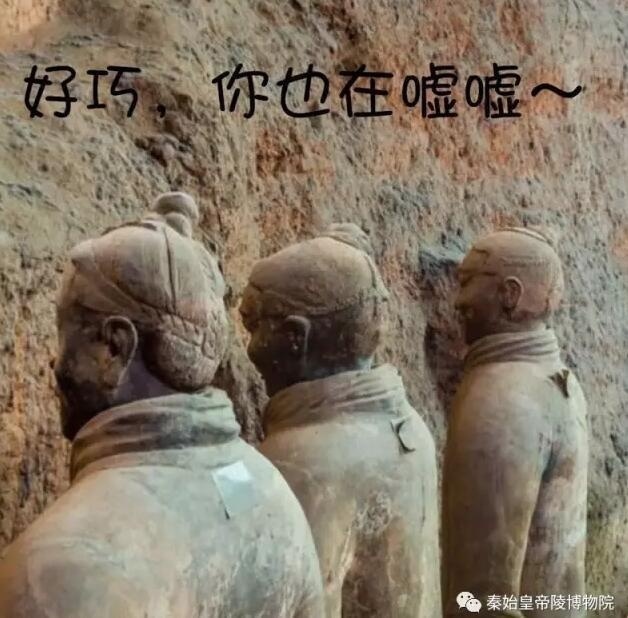文物的,天生就是戏精, 那么,来自秦始皇帝陵博物馆的兵马俑表情包来了