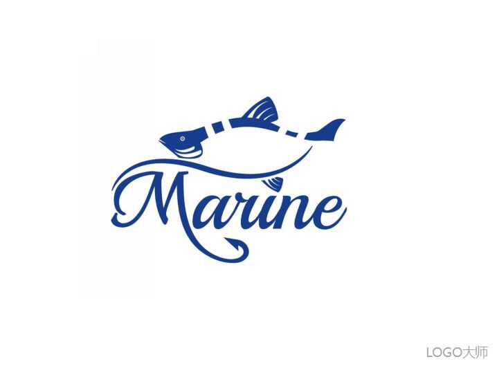 一组鱼元素的logo设计欣赏