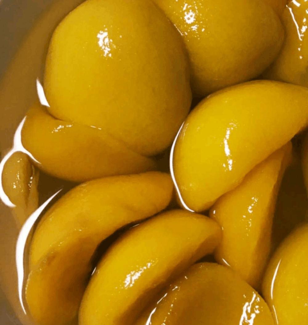 自制黄桃罐头, 干净卫生无添加, 比超市的好吃一百倍.