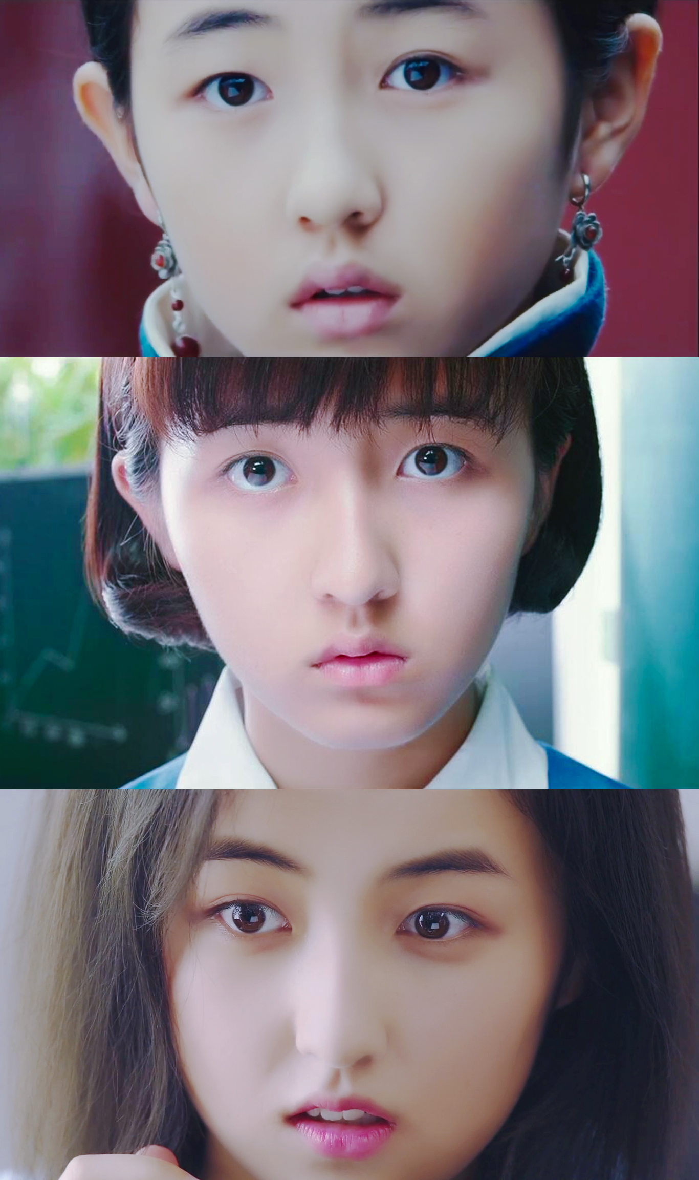 张子枫 真的是从小美到大!小时候是童真的,少年时期是青涩的