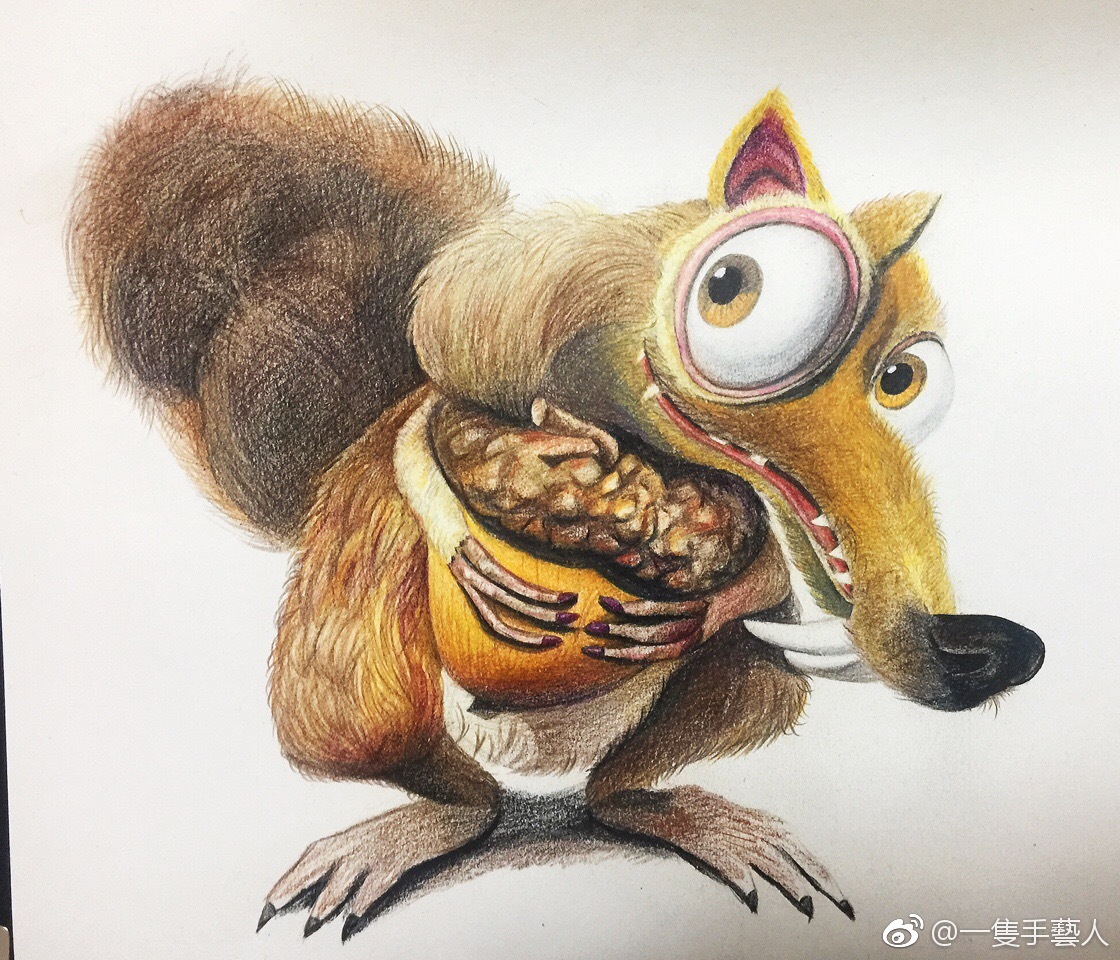 冰河世纪动漫角色手绘工具红辉水溶铅三福霹雳油彩樱花线笔