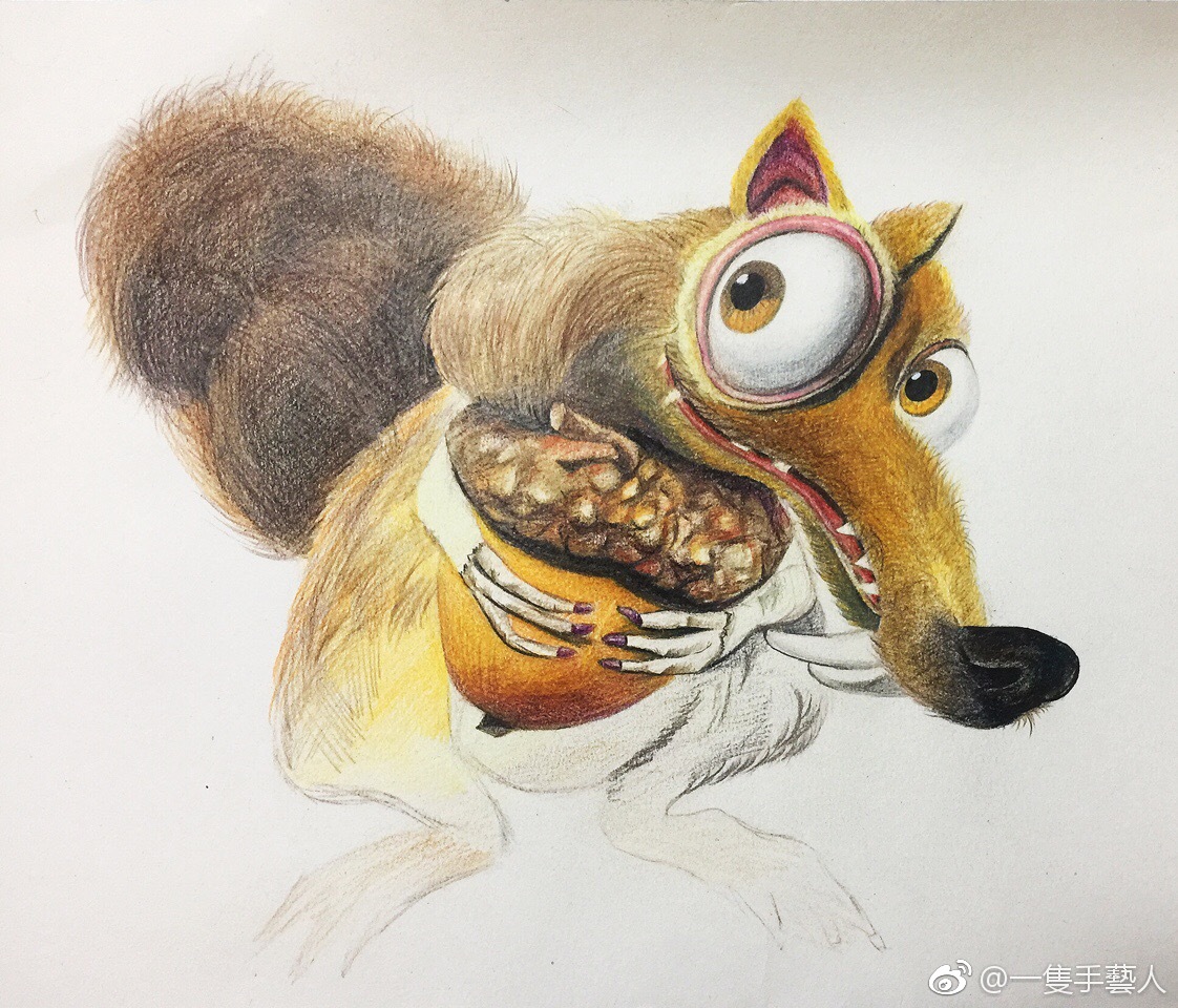 冰河世纪动漫角色手绘工具红辉水溶铅三福霹雳油彩樱花线笔