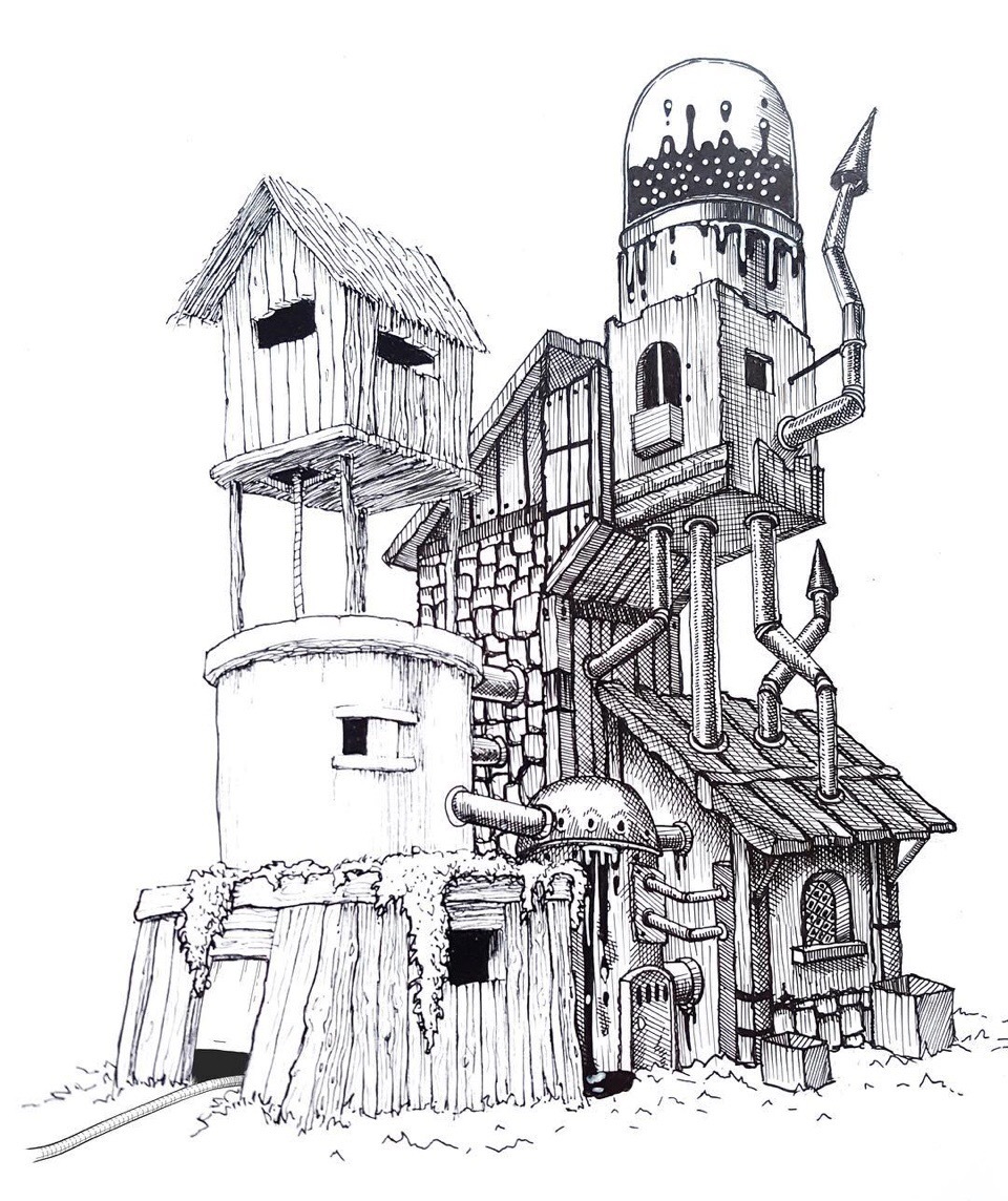 josefinesv01rd关于城堡小黑白插画24yo61gothenburg