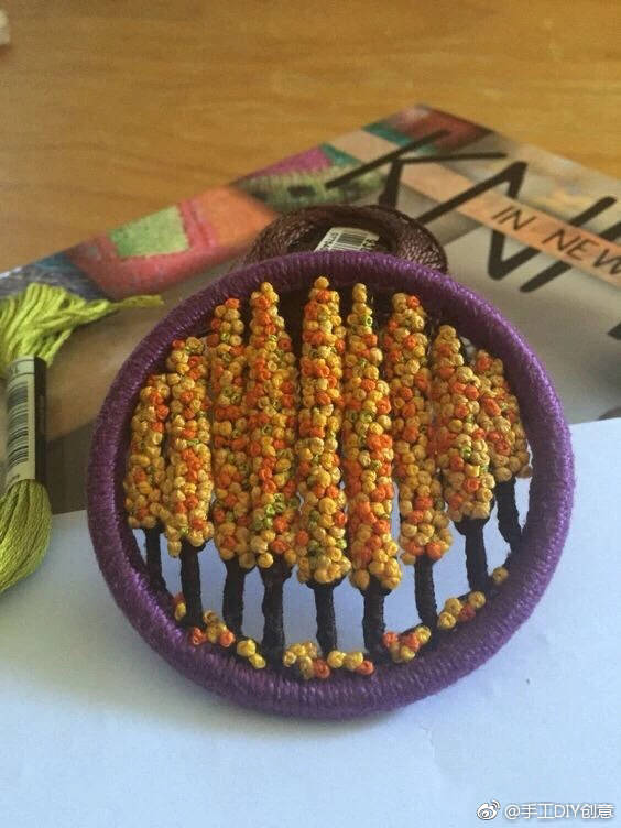 随手找到的小圆环,绕上剩余的彩线,颜值高又实用,太厉害了