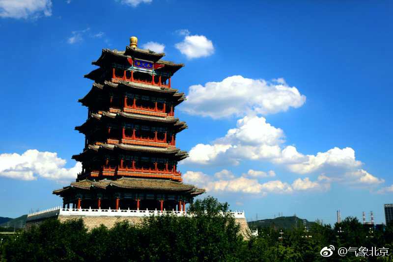 烈日下的门头沟永定楼,拍摄者:李文杰_新浪看点
