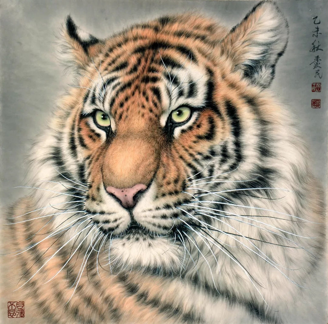 2017年4月天津杨柳青画社出版《工笔猛虎画法》国画技法书.王爱民