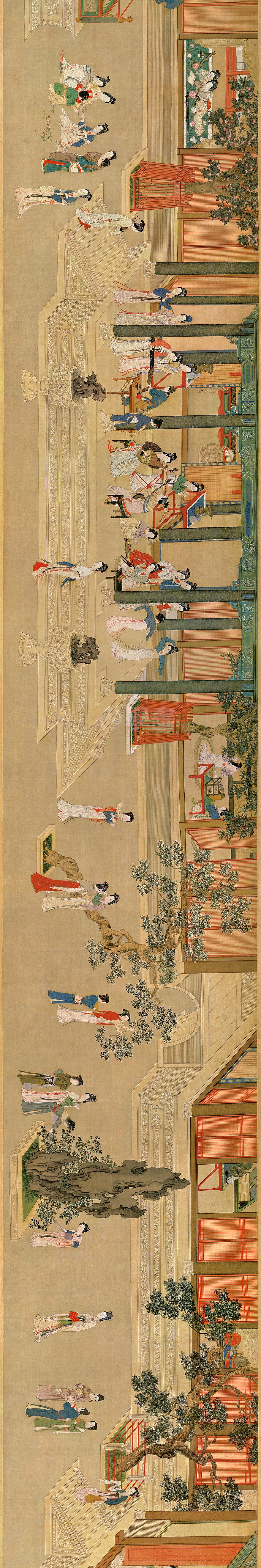 中国十大传世名画之汉宫春晓图仇英作台北故宫博物院藏