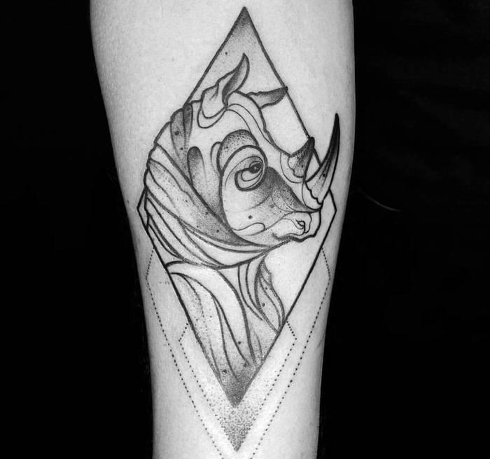 动物纹身犀牛纹身图案