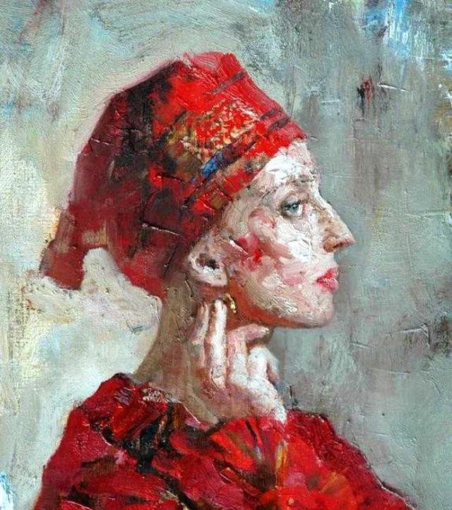 柔美细腻,朴素真切,卡尔塔晓夫11幅女性人物肖像油画欣赏