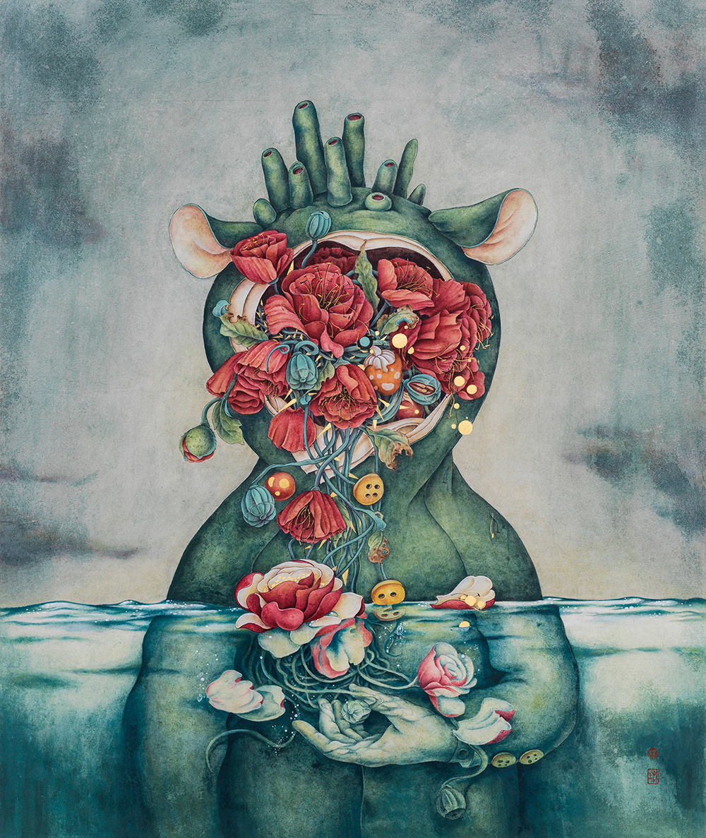 精细的插图展现自我与周围环境的复杂关系北京自由插画师徐琳琳