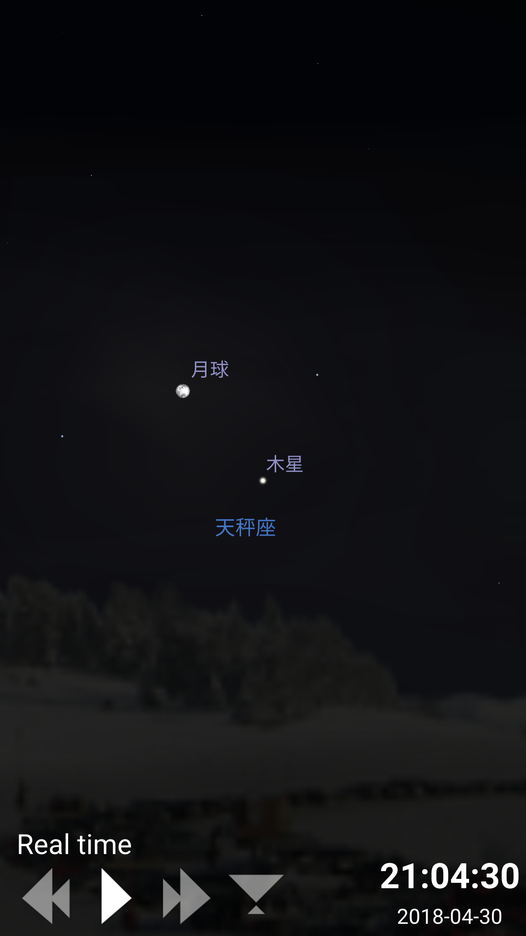 今晚东方夜空观赏木星伴月