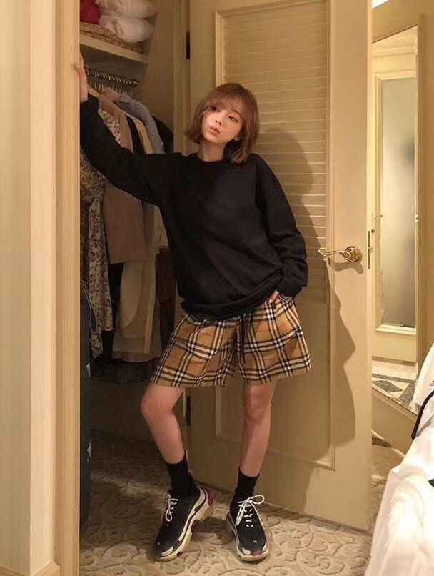 这么时髦的18ssburberry巴宝莉经典格子短裤你还没有吗