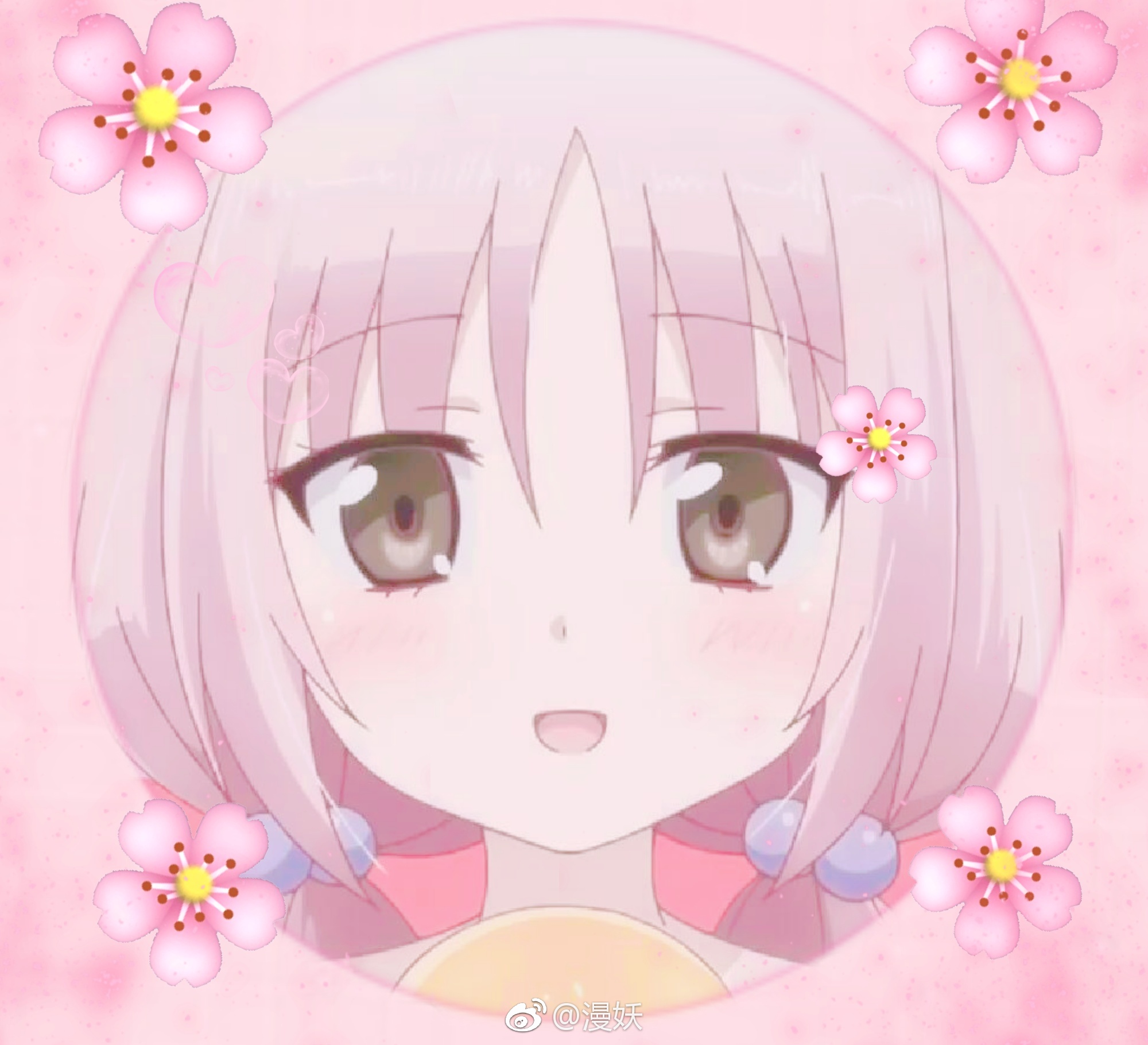 77动漫头像萌妹头像粉色系aliceoralice吃货少女流叶77