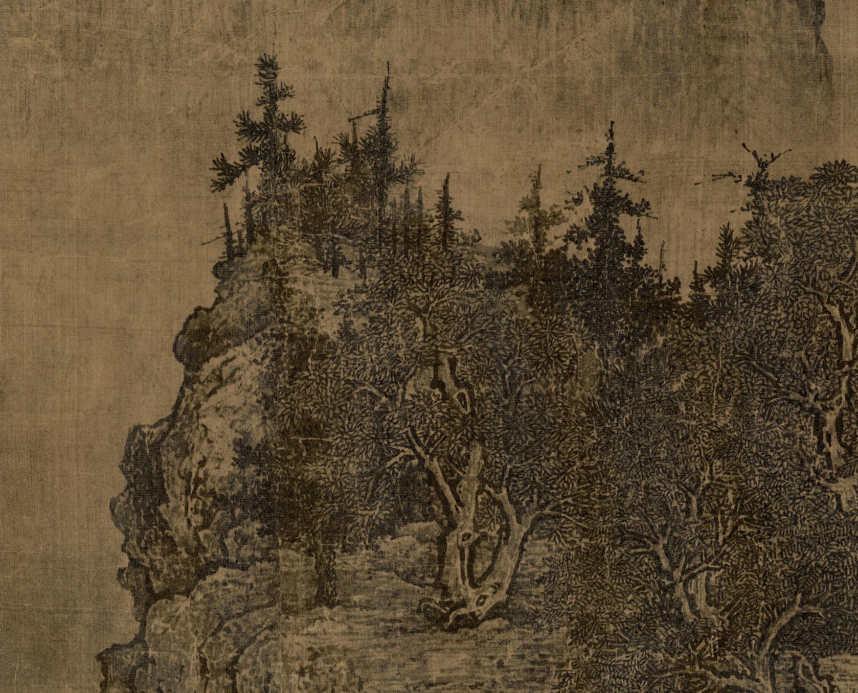 北宋范宽·溪山行旅图,现藏于台北故宫博物院.