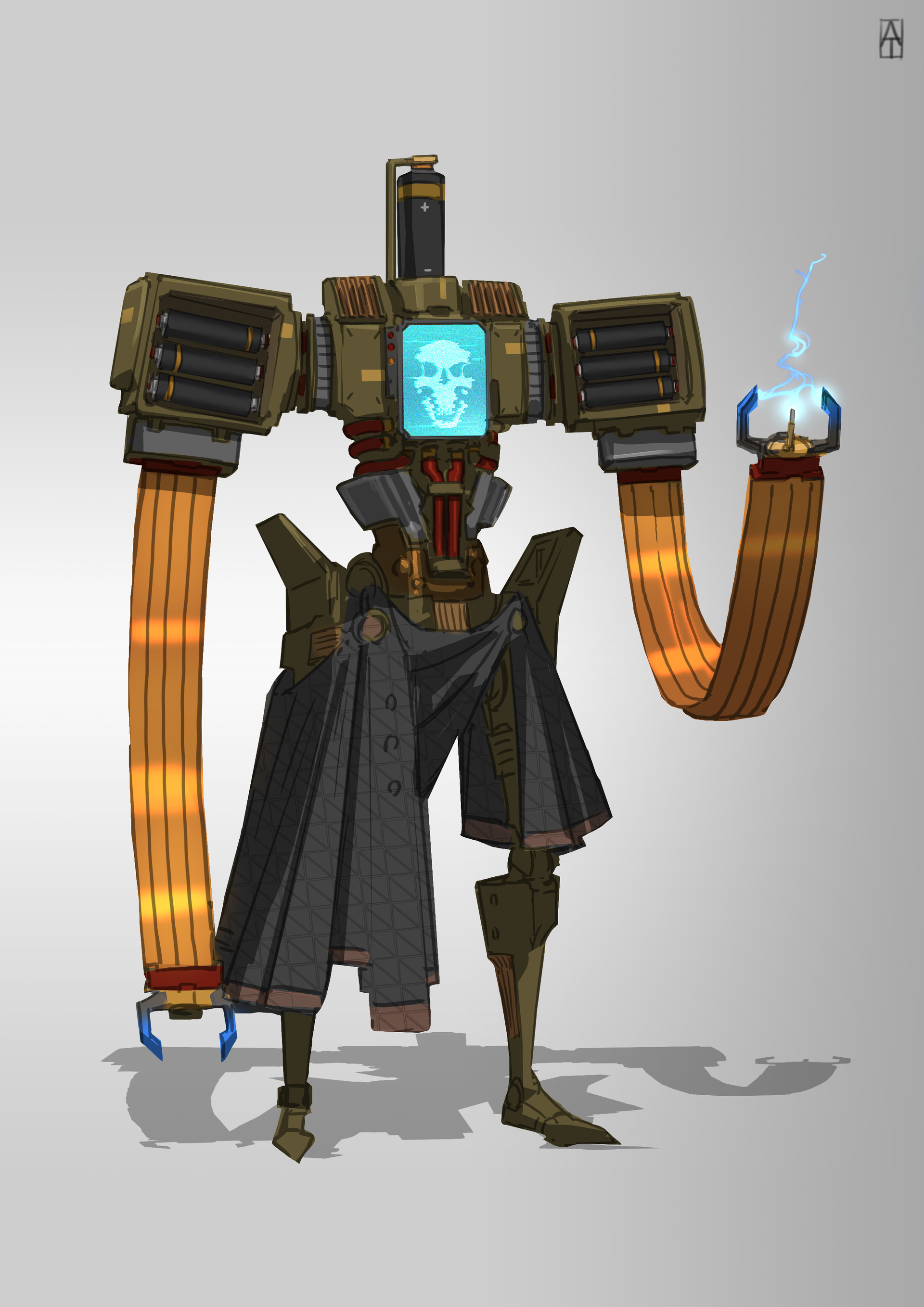 科幻机械类机器人原画设计.