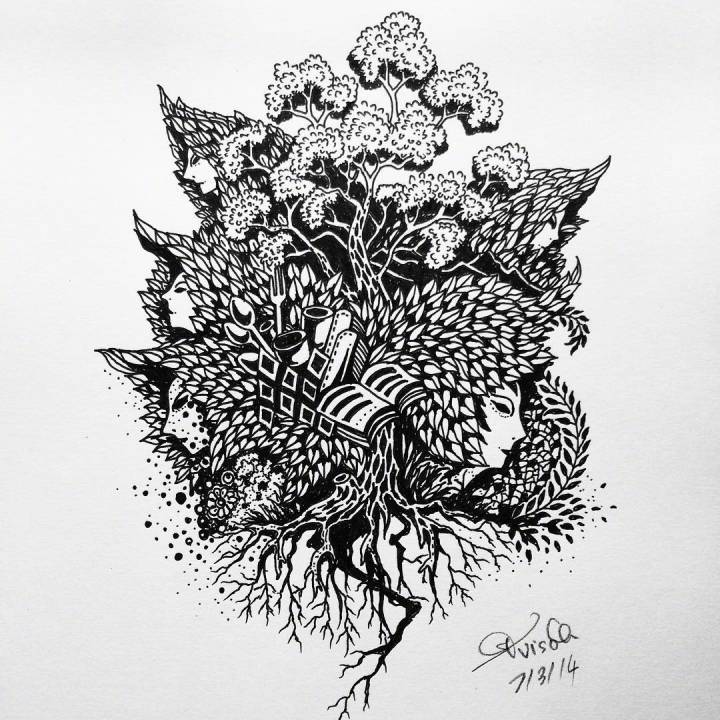针管笔插画 | 插画师 visothkakvei