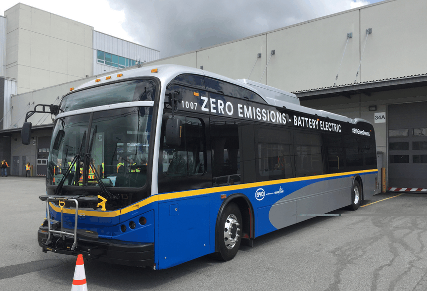 国产车比亚迪斩获加拿大首批纯电动大巴订单!