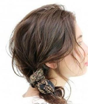 扎头发初学,一根发带清爽搞定