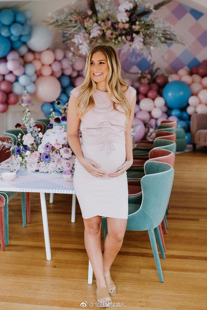 优雅的babyshower将粉红色淡紫色薰衣草色融入所有细节