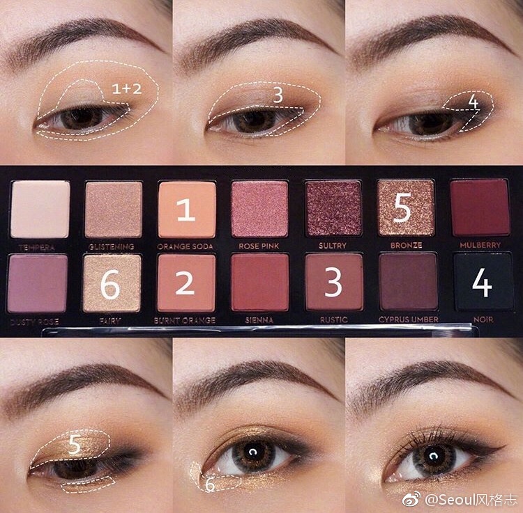 anastasia beverly hills眼影盘画出的多种眼影搭配,每天都不重样.