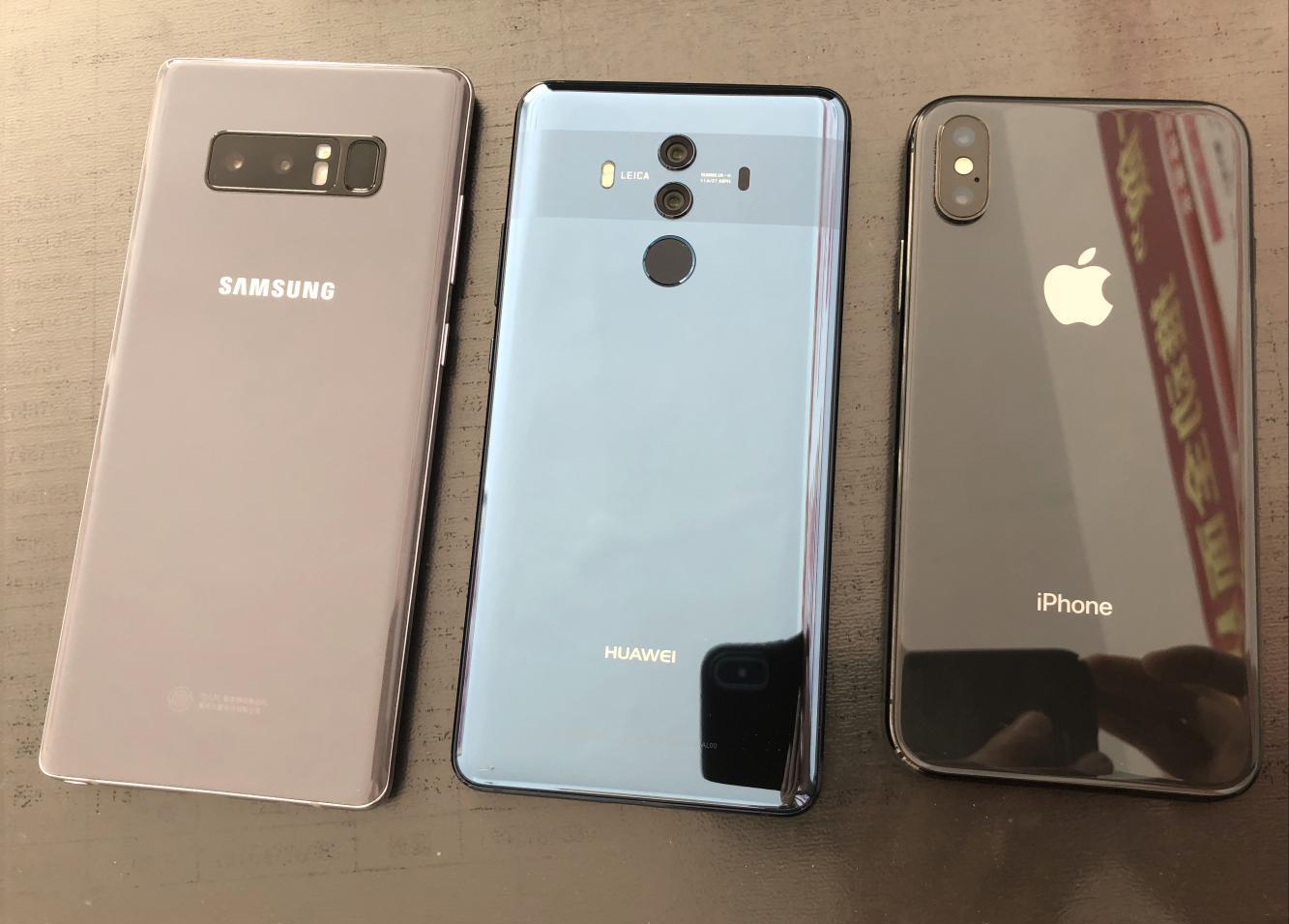 三皇争霸: 三星苹果华为, 谁才是2017年度旗舰之外观篇