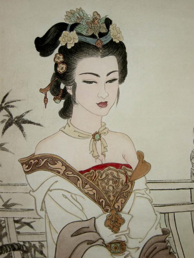 谈现代工笔人物画发展及特征国画人物美女赏析美人的婀娜身段