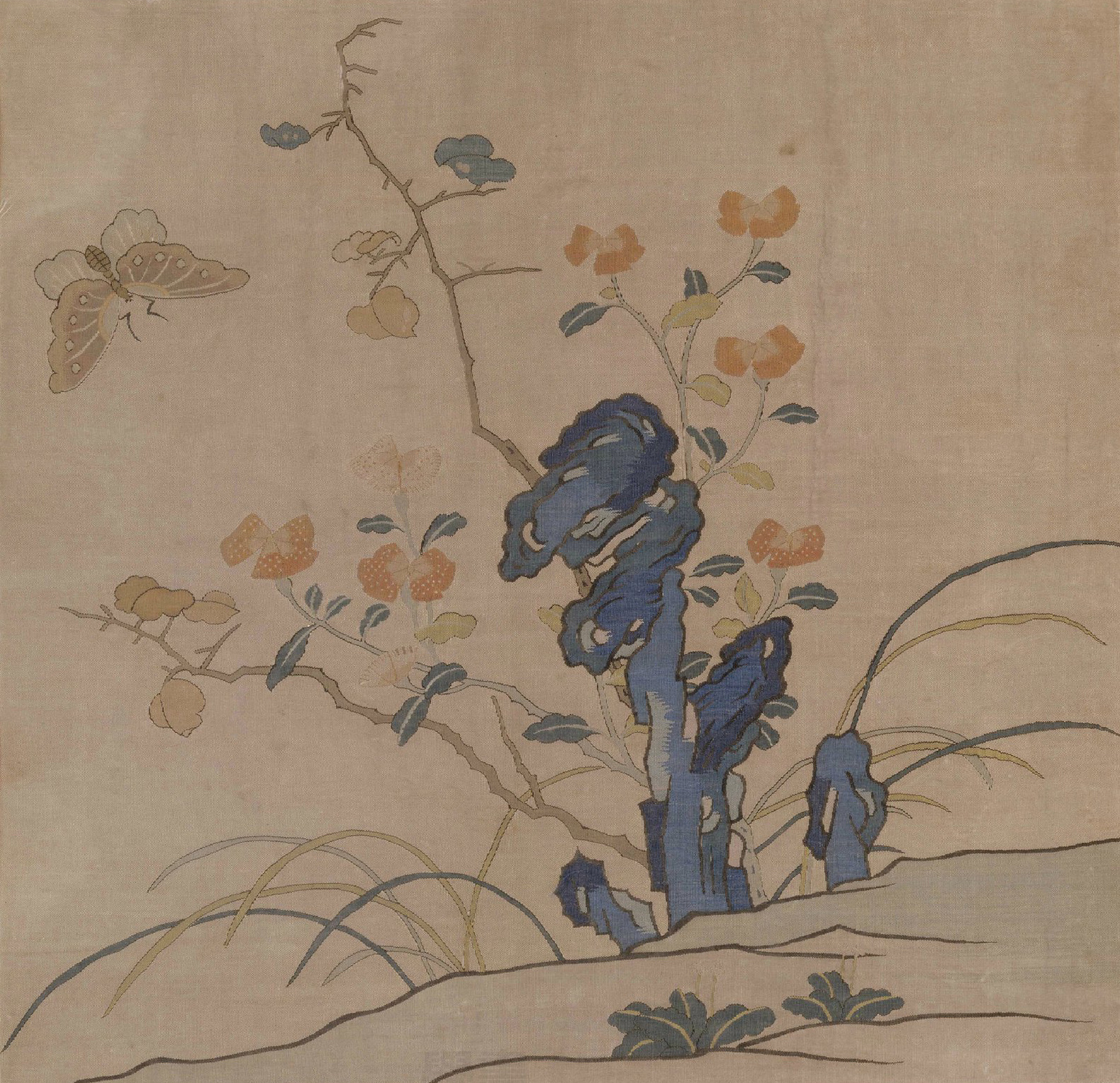 明·佚名《缂丝花卉册》故宫藏织绣画（12开），高清大图