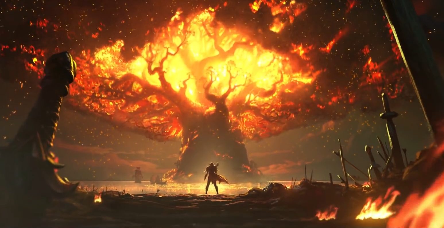 魔兽世界:世界之树毁于一旦 女王烧树的原因却无人知晓