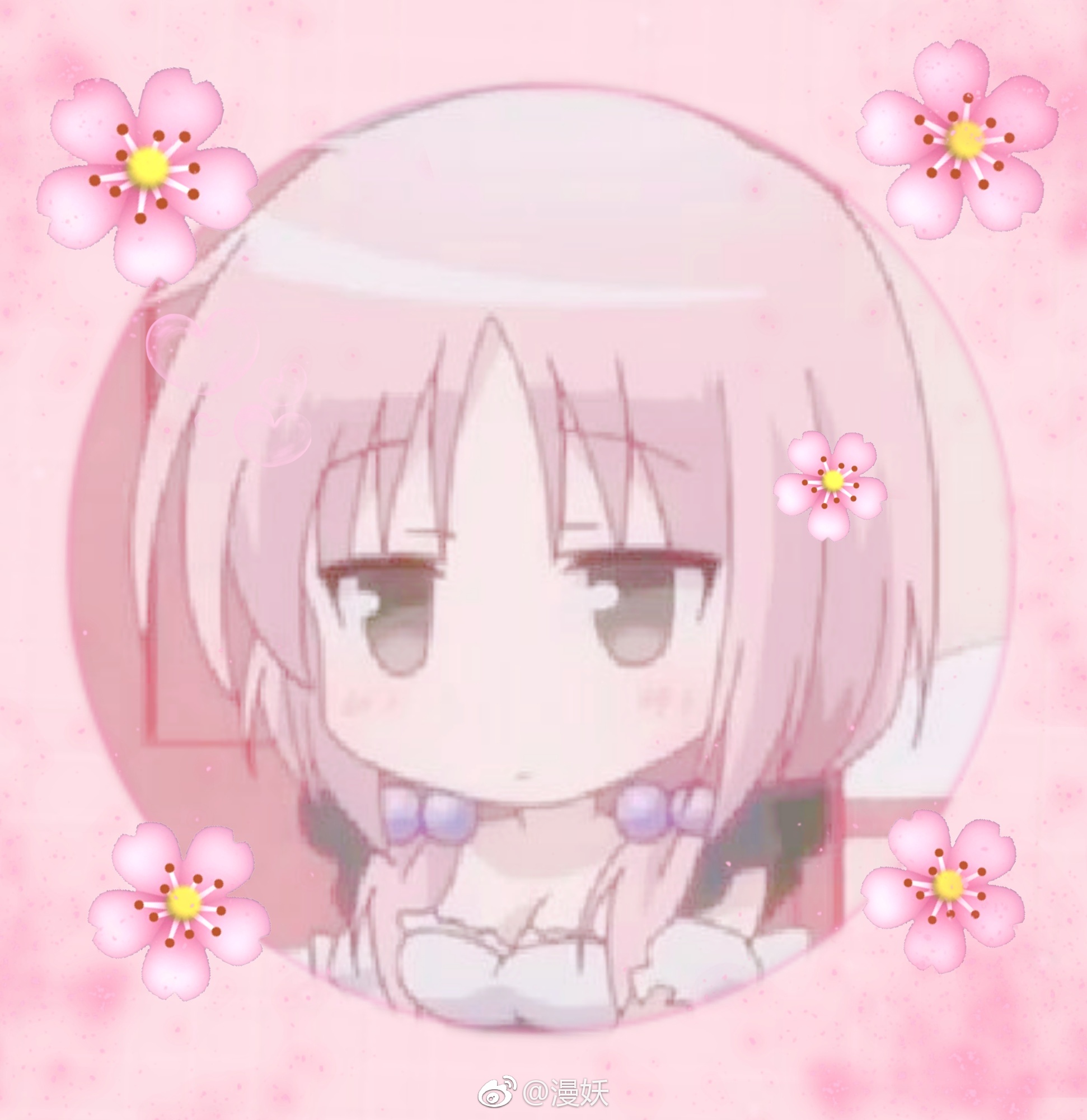 77动漫头像萌妹头像粉色系aliceoralice吃货少女流叶77