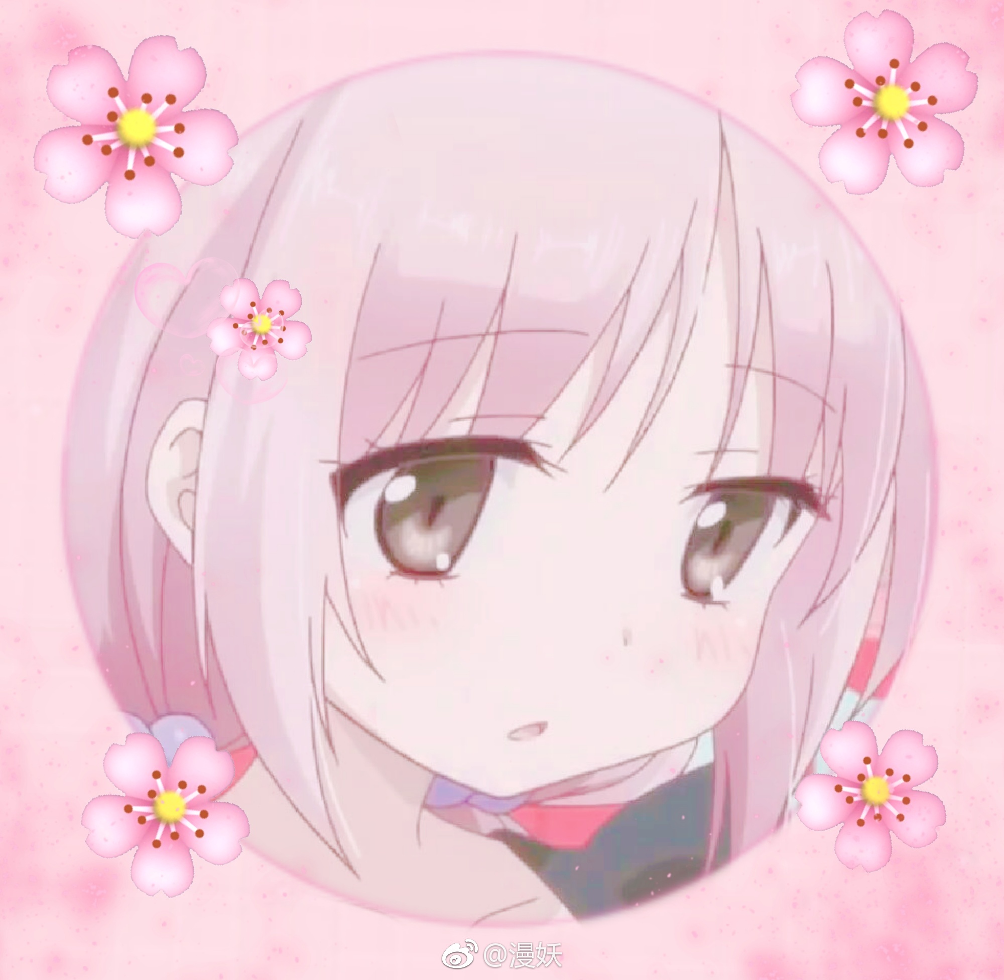 77动漫头像萌妹头像粉色系aliceoralice吃货少女流叶77