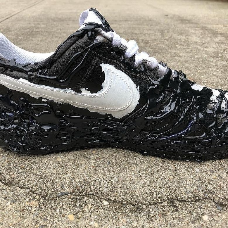 真硬核定制被毒液侵蚀的nike小白鞋太逼真了