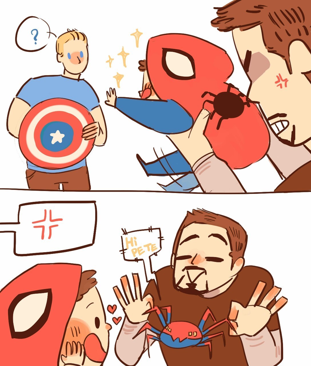 复仇者联盟 | super family,小蜘蛛团宠认证,太可爱啦!画师:lc