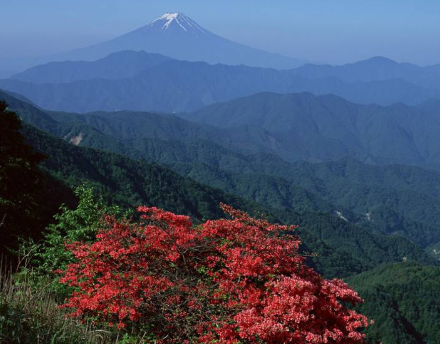 巍然耸立的富士山唯美壮丽图片