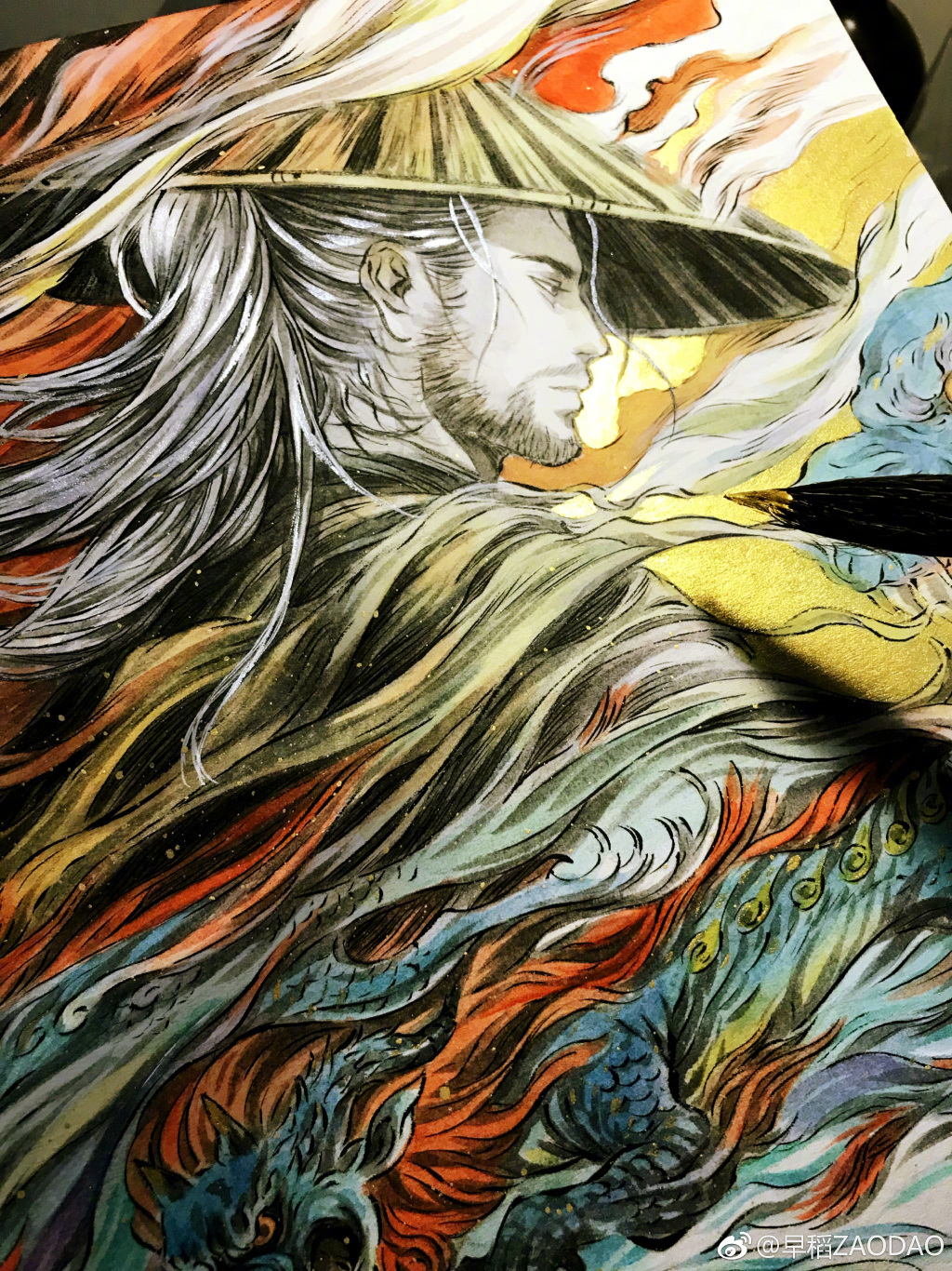 风语咒海报绘制过程图画师早稻zaodao