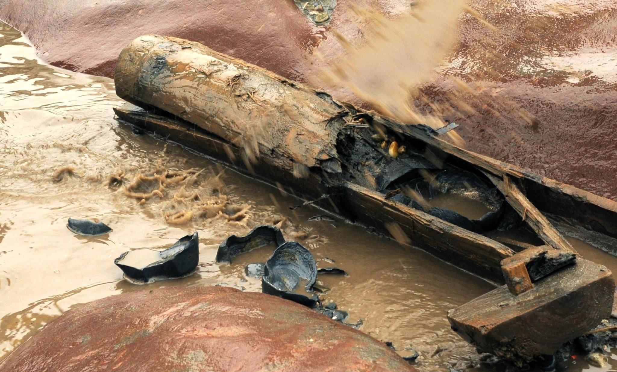 一组江口沉银发掘大图这个张献忠的确抢了不少东西