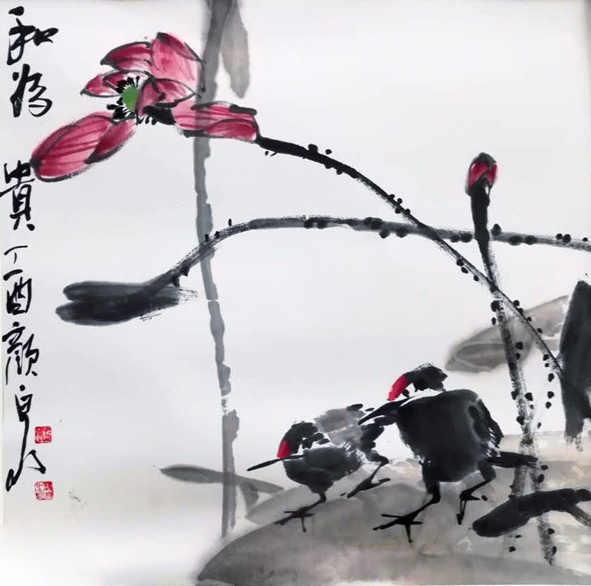境由心生——著名大写意花鸟名家颜泉作品欣赏