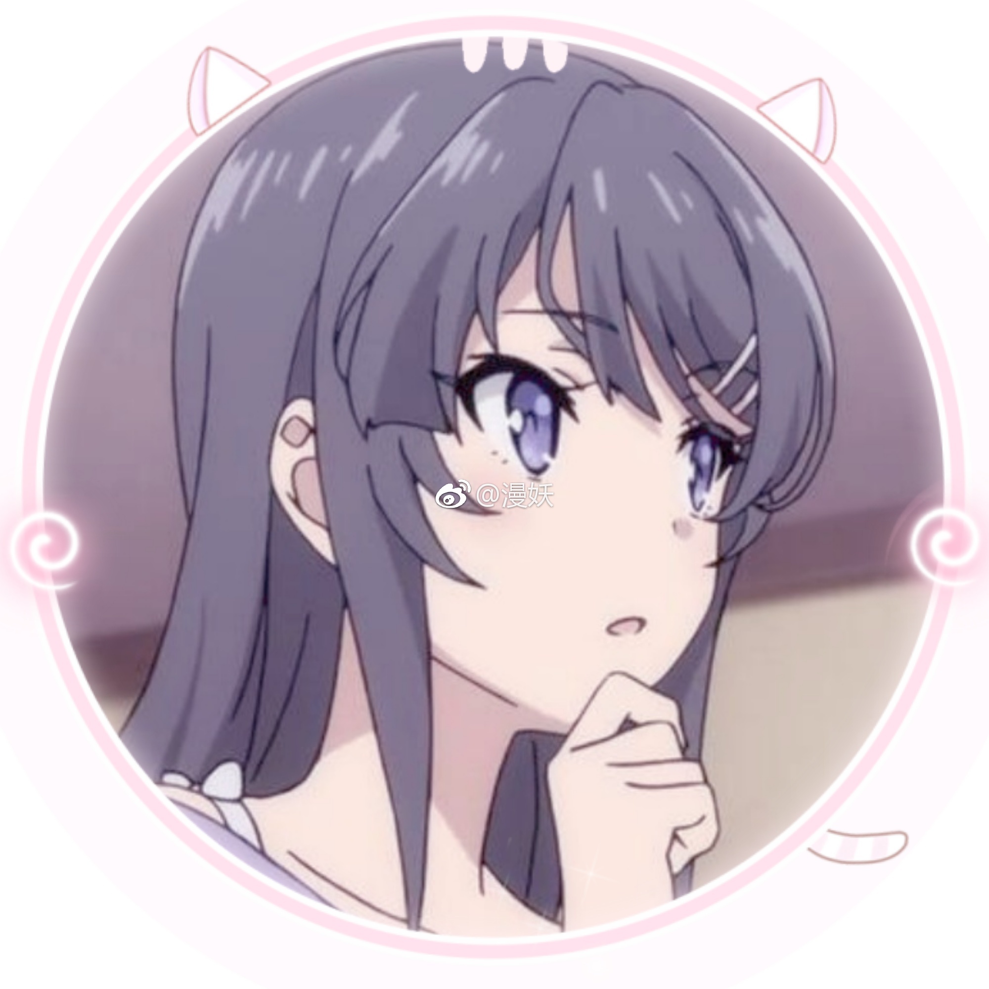 77动漫头像丨自截青春期猪头樱岛麻衣77等待咲太的学姐打电话