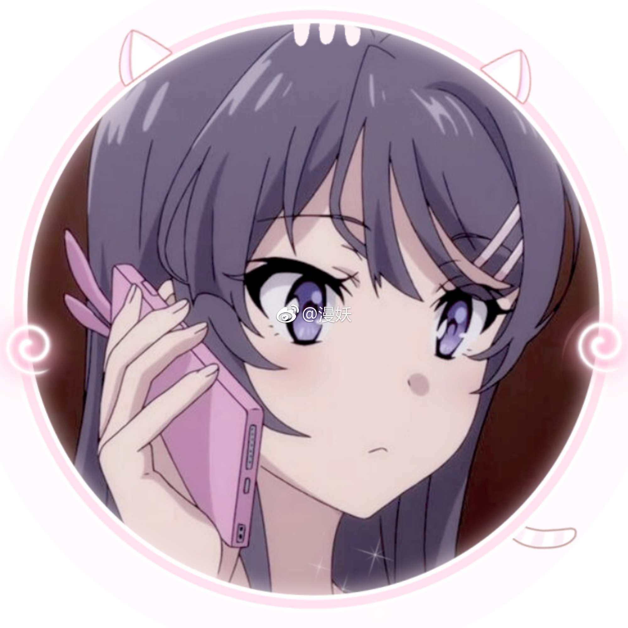 77动漫头像丨自截青春期猪头樱岛麻衣77等待咲太的学姐打电话