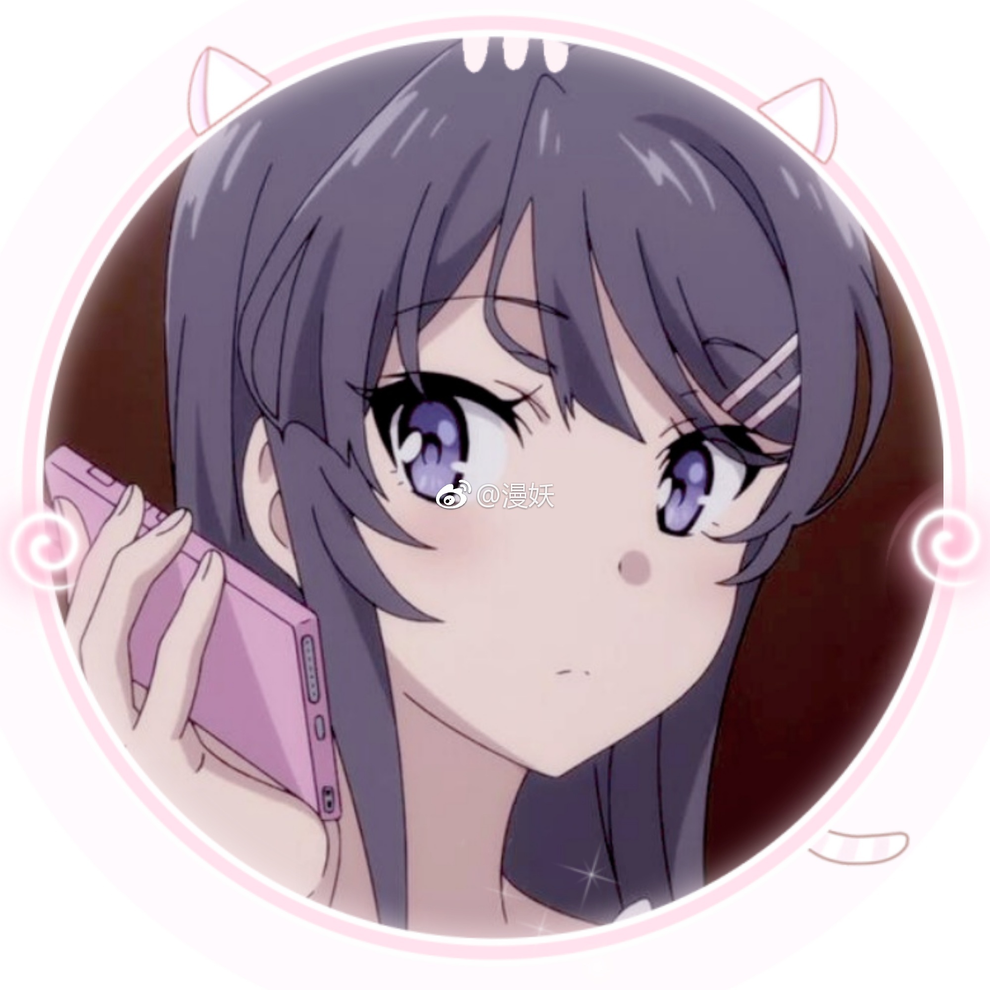 77动漫头像丨自截青春期猪头樱岛麻衣77等待咲太的学姐打电话
