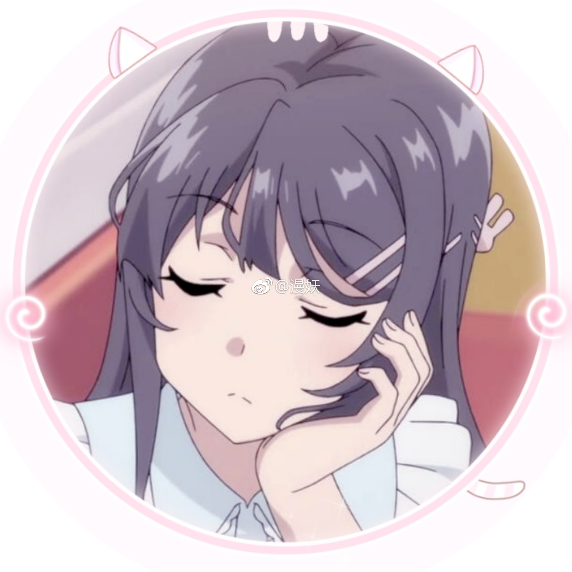 77动漫头像丨自截青春期猪头樱岛麻衣77等待咲太的学姐打电话