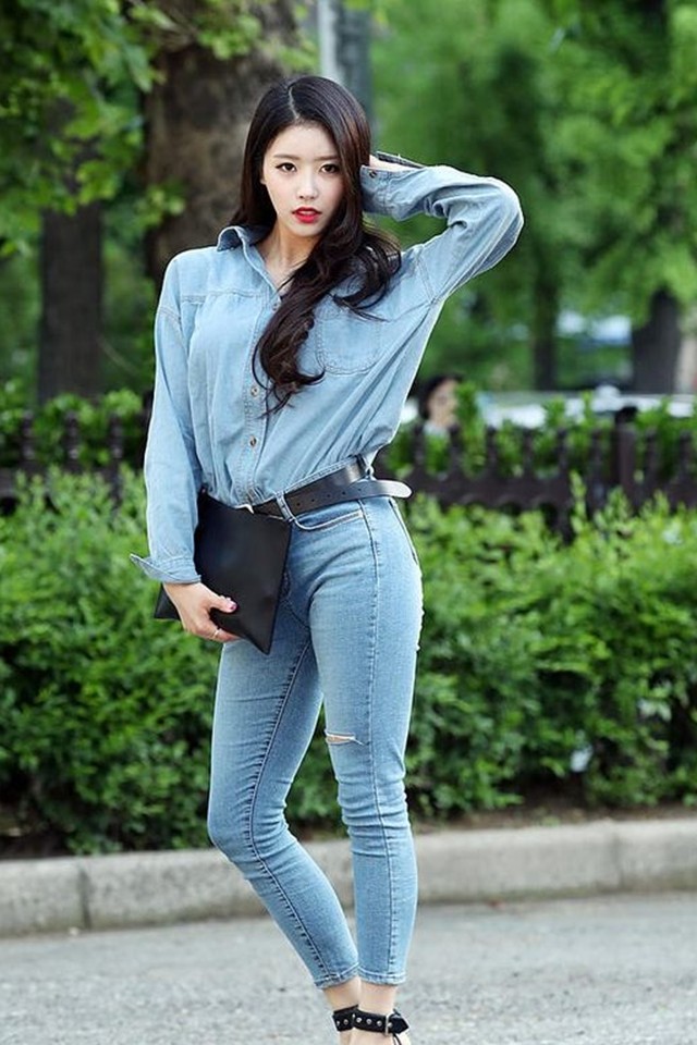 牛仔裤美女图1气质冷漠图2温柔优雅都不如图4有韩范