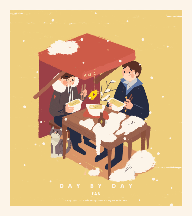 日复一日 | 广州插画师 rice is too thin