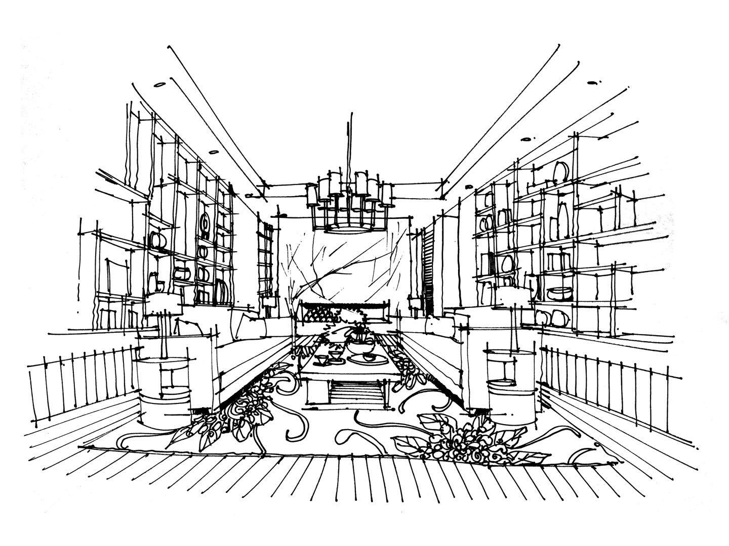室内设计线稿简单图片