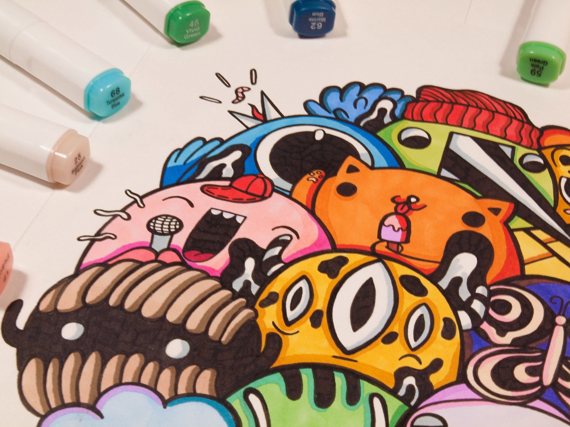 doodleart插图绘画人物设计