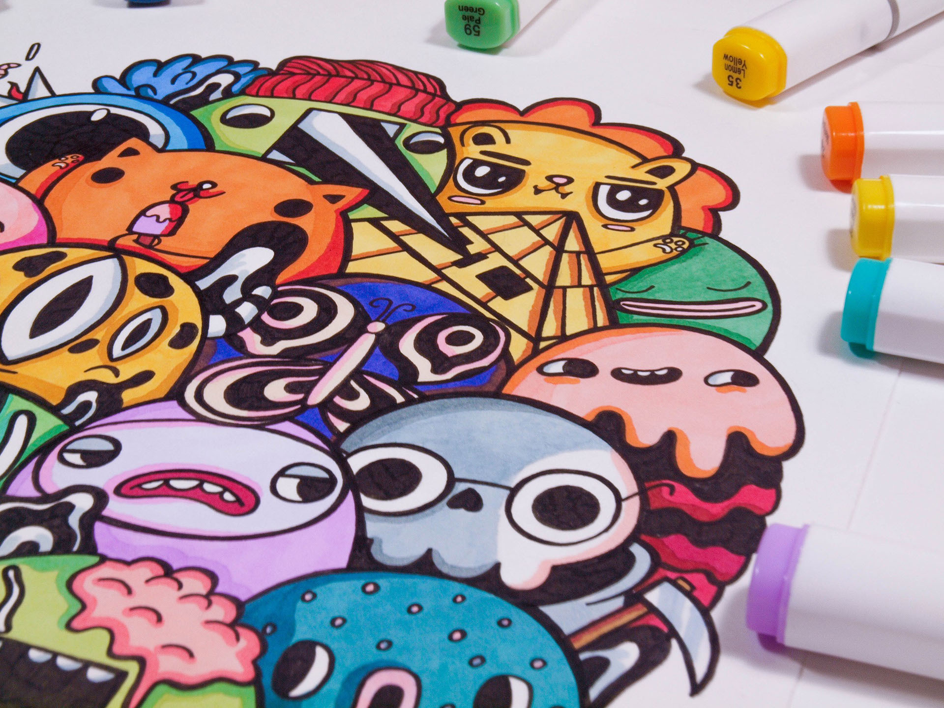 doodleart插图绘画人物设计