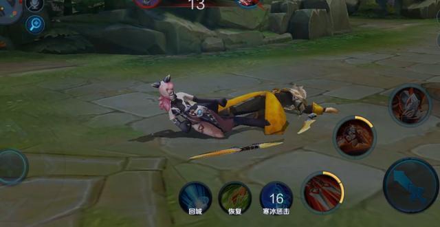 王者荣耀3d视角下英雄阵亡姿势心疼妲己直接是用脸着地