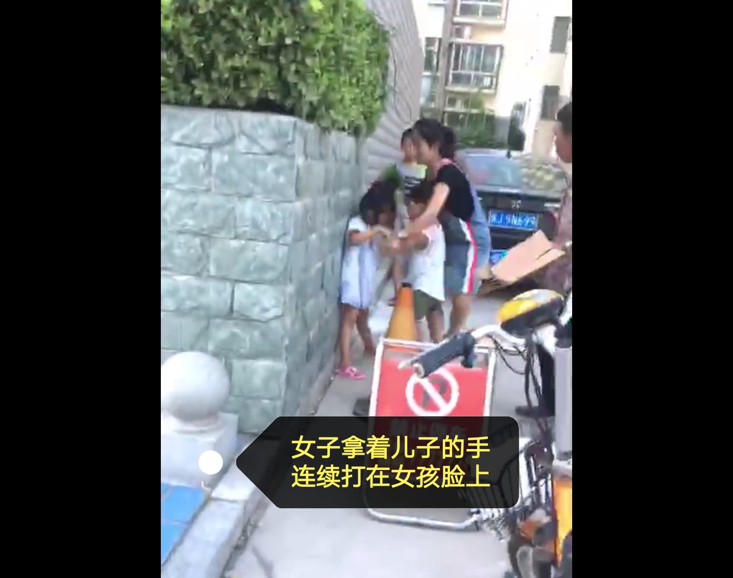 因孩子打架,河南一母亲操控儿子的手连续打女童,叫嚣:我踢死你