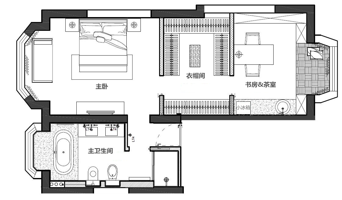 关于主卧套房的功能设置